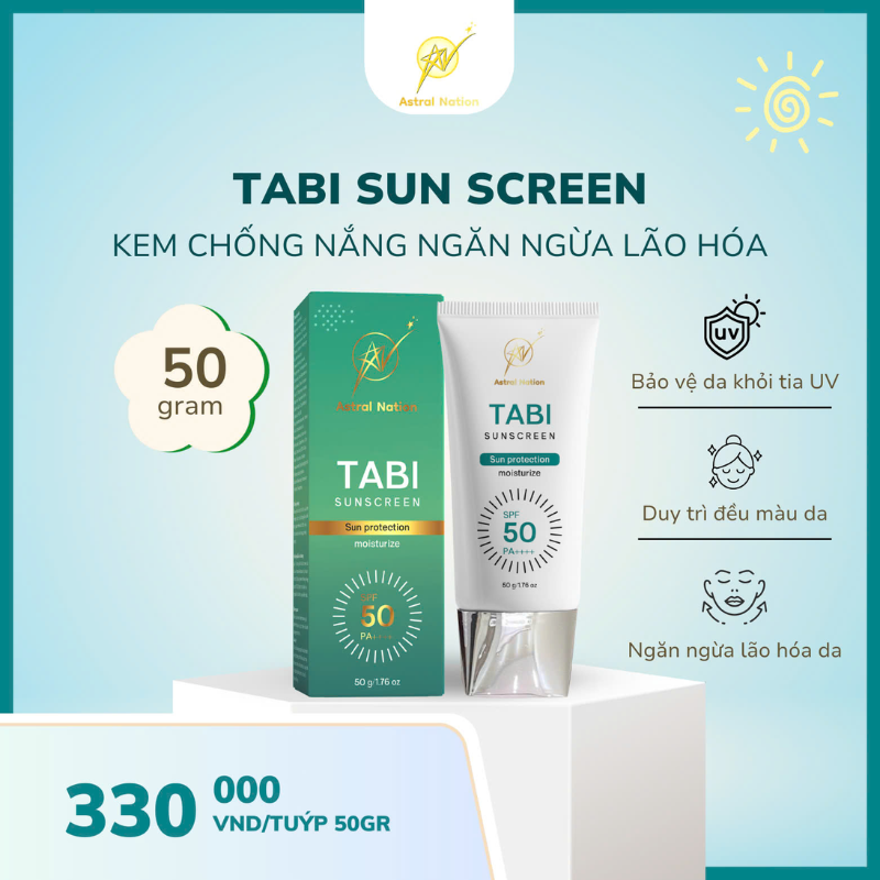 Tabi Sunscream- kem chống nắng vật lý
