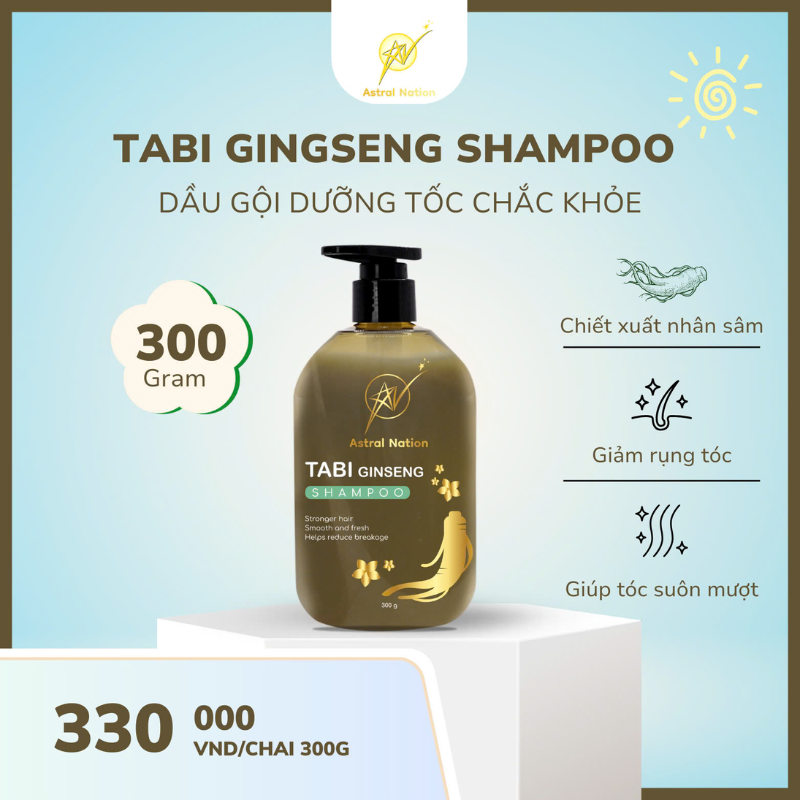 Tabi Ginseng Shampoo- Dầu gội đầu 2 in 1