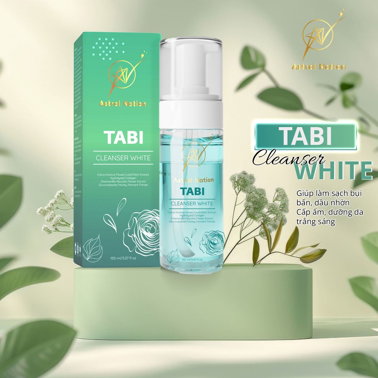 Tabi Cleanser White- bọt rửa mặt cao cấp