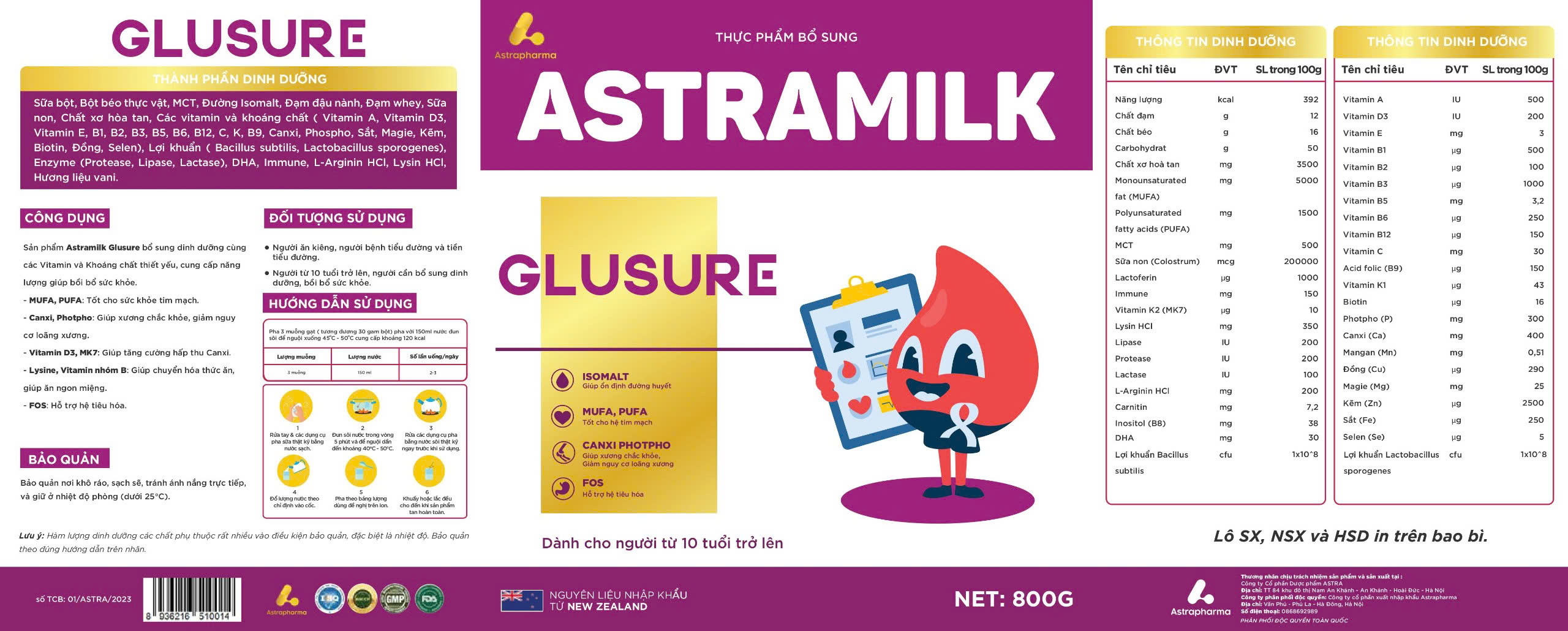 Astramilk Glusure/400gr